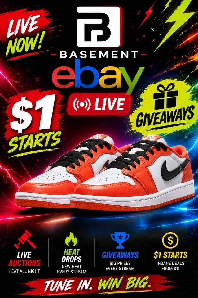 🔥 BASEMENT AU 🔥SNEAKERS & CLOTHING | $1 AUCTIONS | STEALS | GRAILS