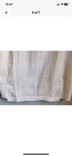 J.Jill Women’s White 100% Linen Woven Unlined Sleeveless A-Line Summer Dress PS - Picture 5 of 5