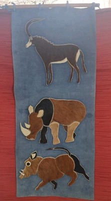 Unique Genuine Leather Cowhide Wall Decor Zimbabwe Eirene Homecrafts #5323L81
