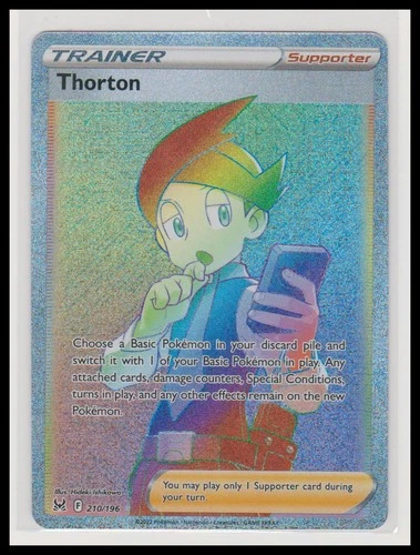 Pokemon SWSH11: Lost Origin #210/196 Thorton (Secret) Holo