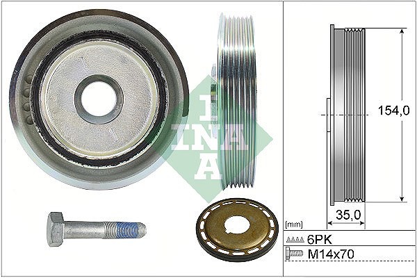 Schaeffler INA Riemenscheibensatz, Kurbelwelle U.A. FüR CitroËN, Fiat, Ford-image