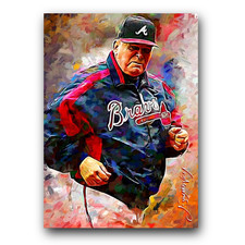 Bobby Cox #4 Art Card Limited 33/50 Edward Vela Signed (Atlanta Braves)