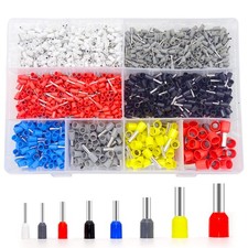 1800 PCS Wire Ferrules Crimping Terminals 2210 AWG Insulated Pin Kit New