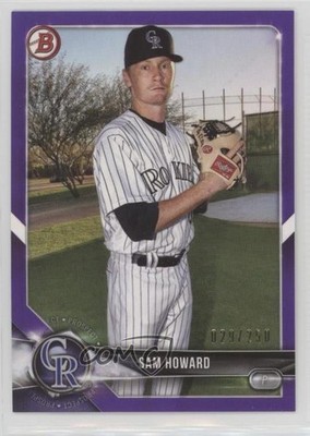 2018 Bowman Prospects Purple 29/250 Sam Howard #BP109 z6b