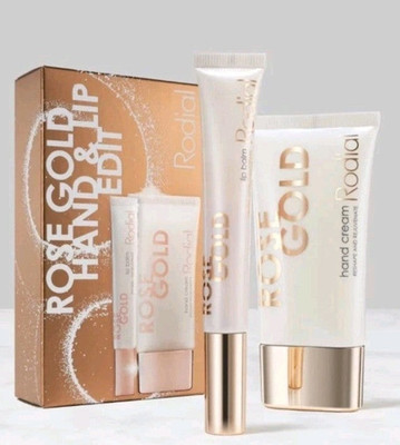 Rodial Rose Gold Hand & Lip Edit - Hand Cream & Lip Balm Set - New In Box