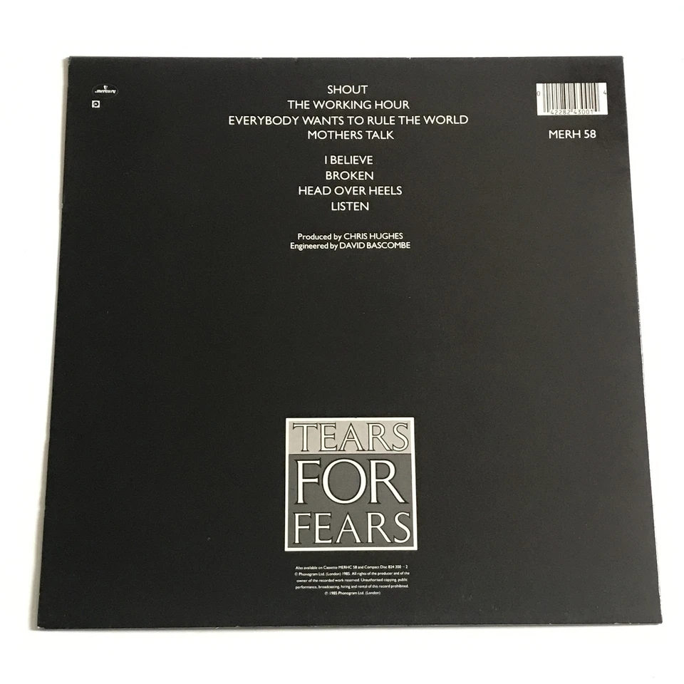 Tears For Fears - Songs From The Big Chair LP Vinyl Record A1/B1 - MERH 58 EX/EX - Image 2 of 4