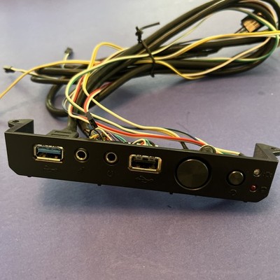 PC Front Panel USB Hub All Cords Included  Port Access