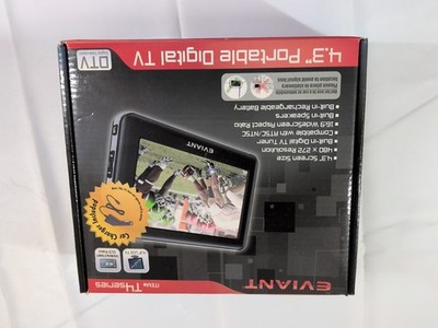 Eviant T4 Black 4.3 In Color LCD Display Portable Digital Television Tested Work