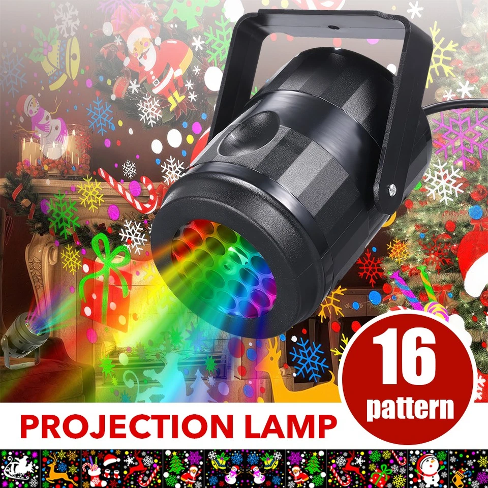Christmas Laser LED Projector Light Xmas Lamp Moving Outdoor 16 HD Effects Lamp - Image 2 of 4
