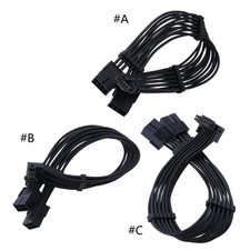 16AWG 12VHPWR PCIE 5.0 2x8pin to16Pin 12 4P Male 90  Power Extension 30CM