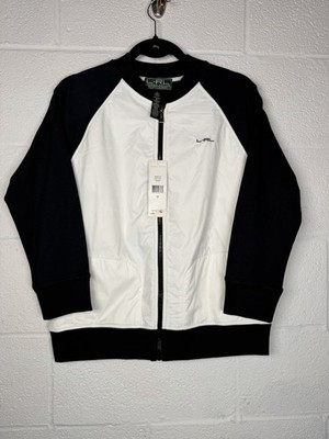 Lauren Ralph Lauren Active Jacket LRL Zip Black White Lightweight NWT
