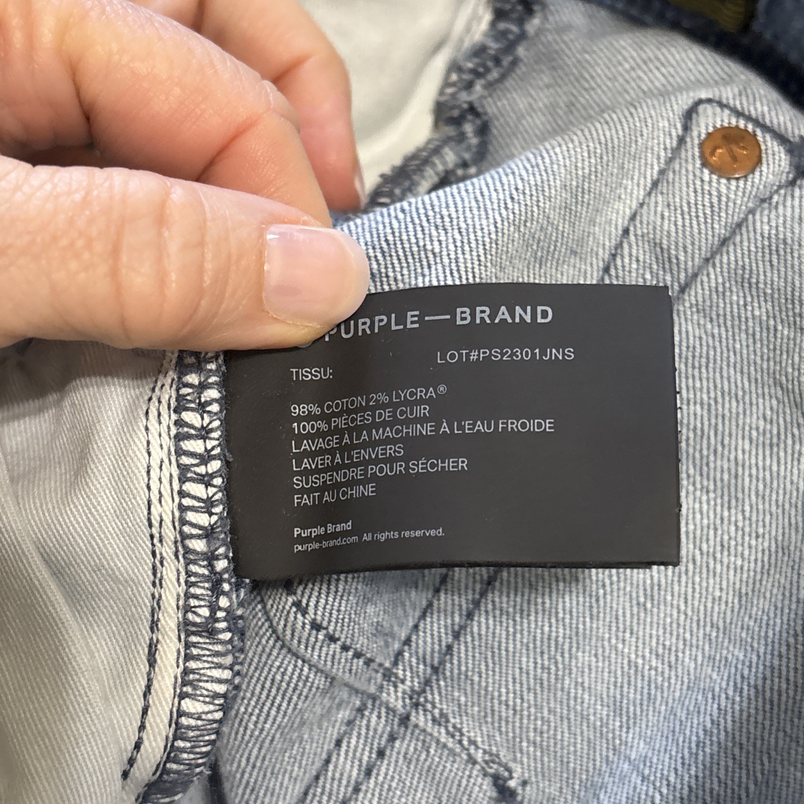 Purple Brand Men’s P001 Paint Splatter Slim Leg Low Rise 31 Fits 30 X 30.5 NEW - View 11