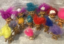 Vintage Troll Lot Of 14 Russ Treasure Troll Dam With Jeweled Belly Various Sizes