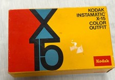 Vintage Kodak Instamatic X-15 Color Outfit Camera with Original Box and Flashcub