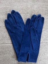 Suede Royal Blue Gloves 7 Luciano Firenze Italy