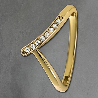 GoldDream Gold V Ring Gr.56 333er Zirkonia Gelbgold Damen GDR565Y56 - Bild 1 von 4