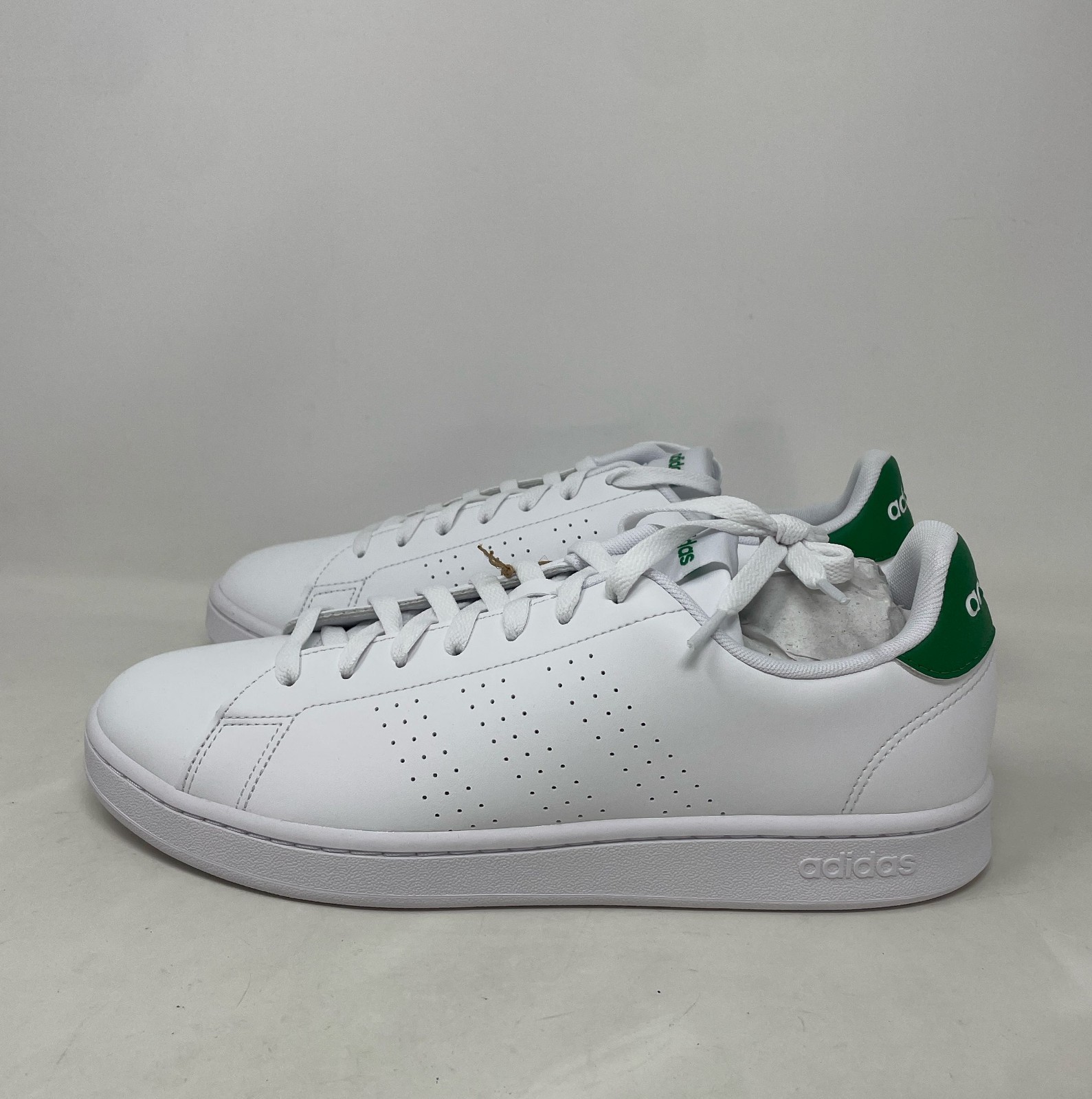 adidas Advantage Cloud White/Green Men’s 10 GZ5300 Classic Court Sneaker