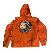 BILLIONAIRE BOYS CLUB Orange Astronaut Embroidered Hoodie Sweatshirt SIZE SMALL