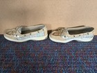Sperry Angelfish Women’s 6M Tan Leather Slip-On Boat Shoes Non-Slip Striped — photo 3