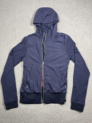 Rapha Paul Smith Jacket Mens Small Navy Hooded Track Top Wool Nylon Cycling