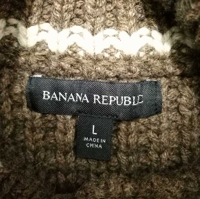 Banana Republic Sweater Long Sleeve High Neck Turtleneck L Brown Men'S