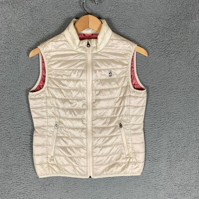 Brooks Brothers Red Fleece Vest Women's Medium M Cream