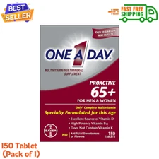 One A Day Proactive 65 Plus, Multivitamins Supplement for Men Women, 150 Tablets