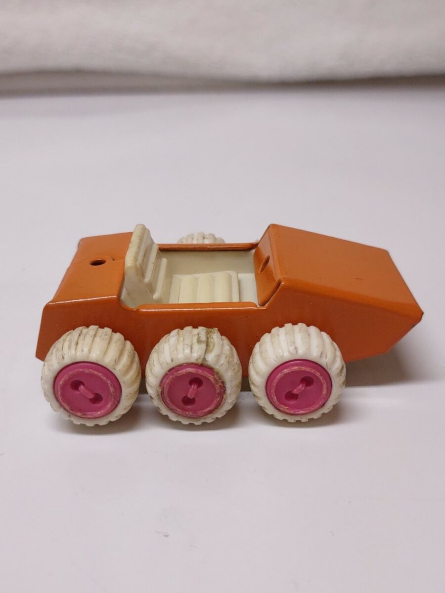 Buddy L Six Wheeler Car Pressed Steel Orange Made in Japan Buddy L Six Wheeler Car Pressed Steel Orange Made in Japan