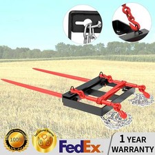 3000 Lbs Loader Bucket Mount Hay Bale Spear Spike Stabilizer Handling Spears