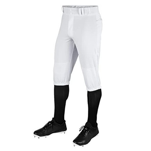 Boy's Triple Crown Style KneeLength Baseball Pants Medium White
