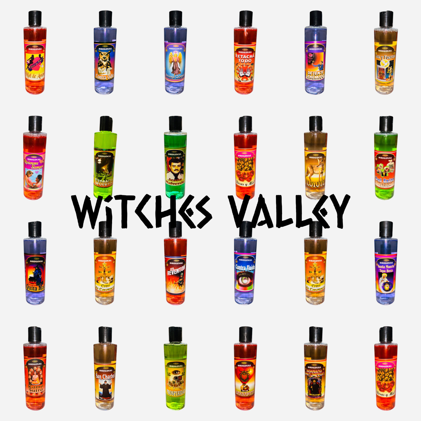 2 PACK- SANTA MUERTE 7 COLORES Agua Espiritual Para Limpias Buena Suerte 16 oz