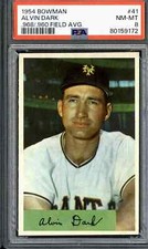 1954 Bowman #41 Alvin Dark - PSA 8