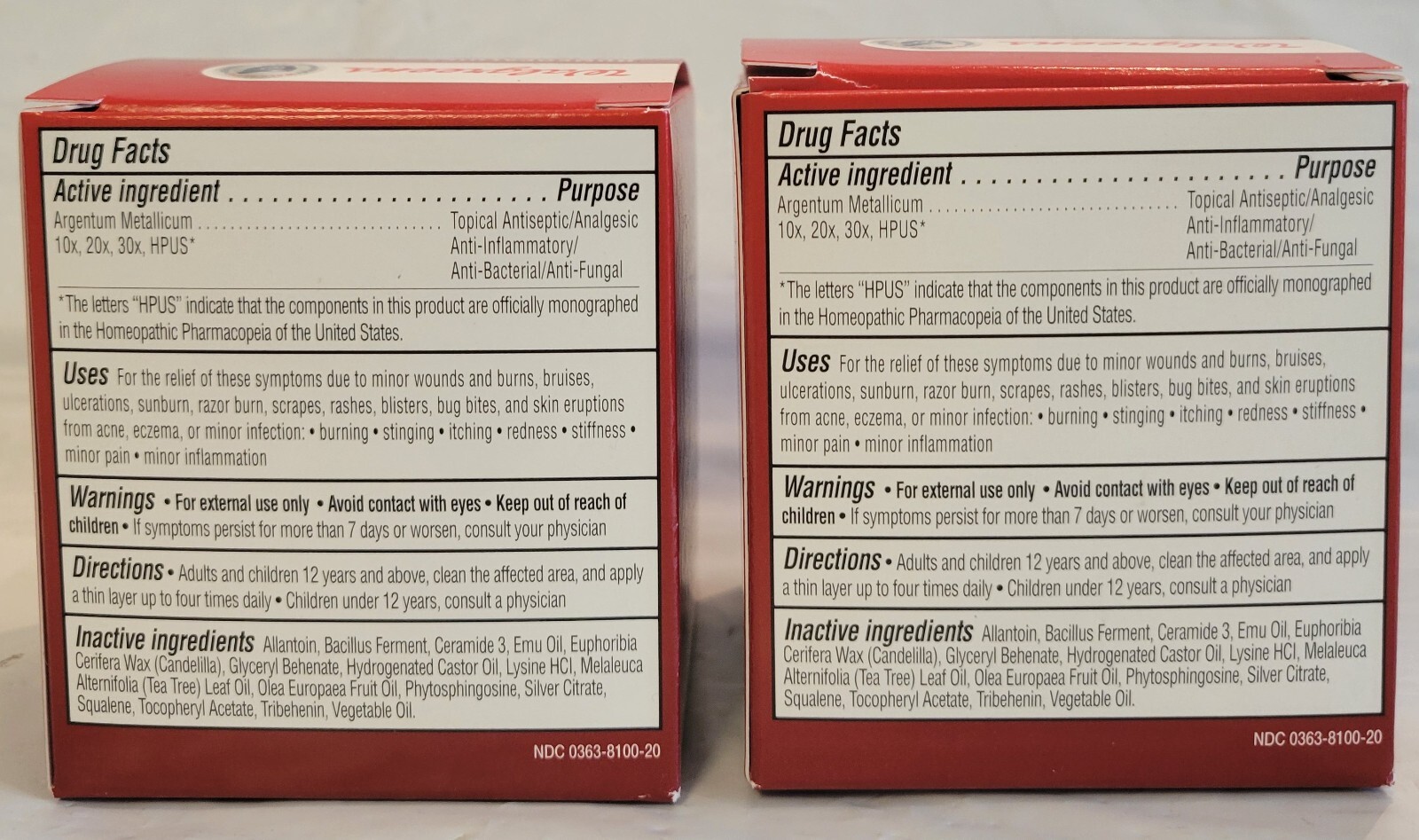 Walgreens Homeopathic First Aid Ointment 2oz Compare To Emuaid Max Lot Of  2