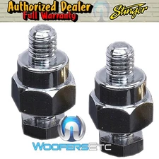 2 STINGER SPT55308 SHOC-KROME TERMINALS MOUNTING BOLTS BATTERY SIDE POSTS NEW