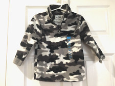 NEW The Children's Place Boys Camouflage Pullover Zip Fleece Jacket 2T