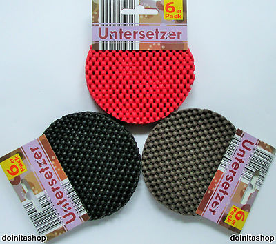 6er Pack Untersetzer  Antirutschmatte Durchmesser Ø 10 cm Untersetzer