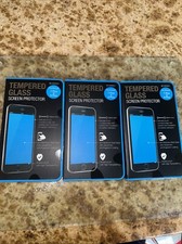 Three 3 iPhone 7 Plus /8 Plus Tempered Glass Screen Protectors NWT 9H Hardness