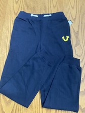 TRUE RELIGION YOUTH JOGGER SWEATPANTS NAVY BLUE SIZE MEDIUM NWT 59