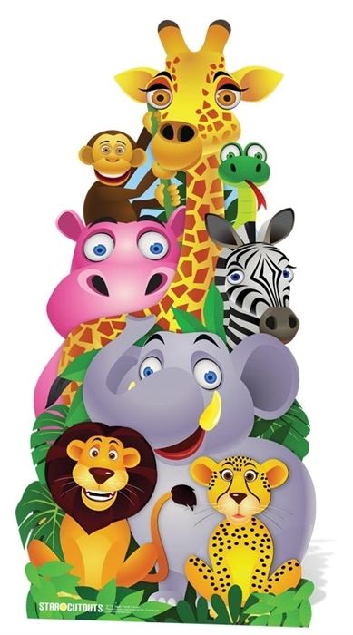 Jungle Pile up Cardboard Cutout Stand up Great for animal themed events parties