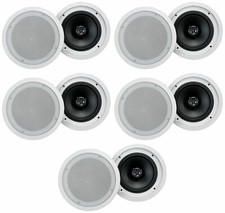 10 Rockville HC85-16 White 8" 700 Watt In-Ceiling Home Theater Speakers 16 Ohm
