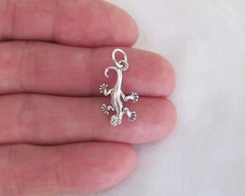 Sterling Silver Gecko lizard charm