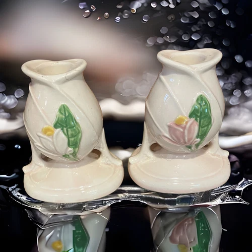 Hull Pottery Magnolia Gloss Candle Stick Holder