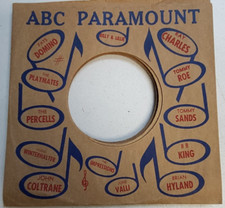 Company Sleeve 45 ABC / PARAMOUNT - Brown w/ Blue Notes Red Text 1964-1966