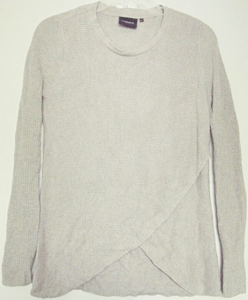 JEANSWEST Alpaca blend JUMPER  light Knit overlap front Sweater ~ Women sz XXS