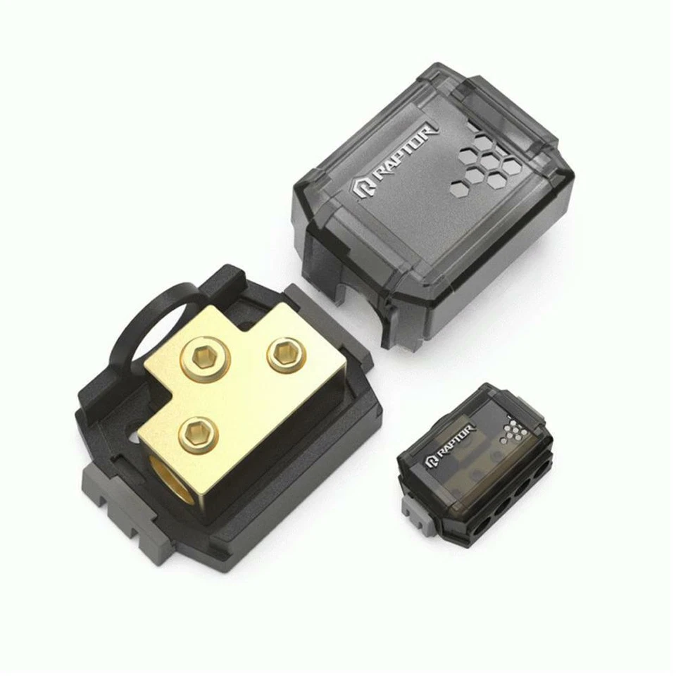 Raptor RDB3 MID SERIES 2-Position Ground Distribution Block 24K Gold Plated - Image 2 of 2