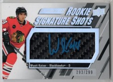2023-24 Upper Deck Engrained Rookie Signature Shots #RSSWK Wyatt Kaiser 293/299