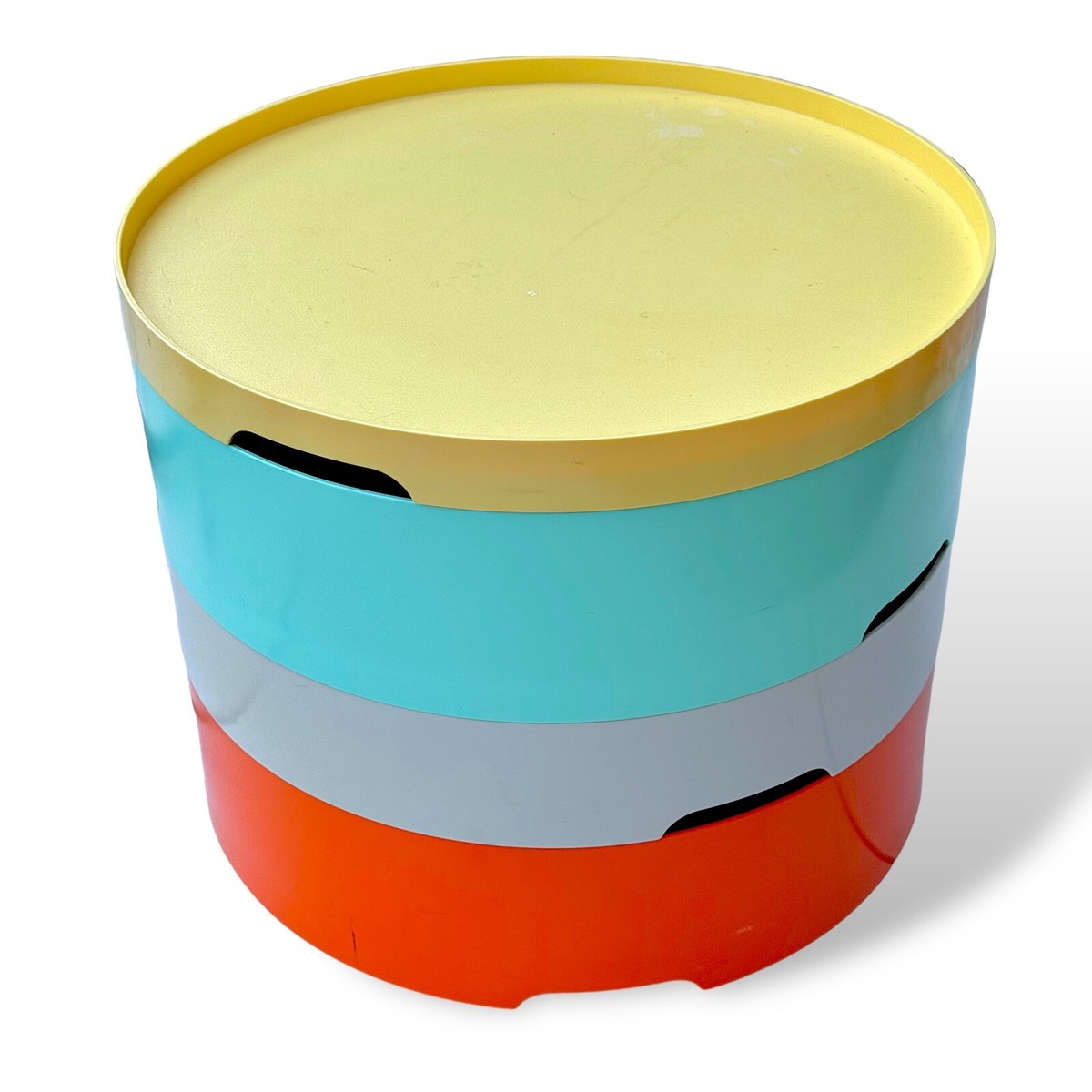 Vintage Ikea PS 2014 Retro Round Colorful Plastic Compartment