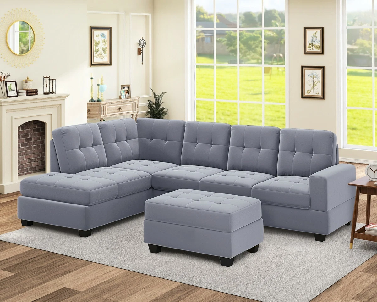 Sectional couch on sale cup holders