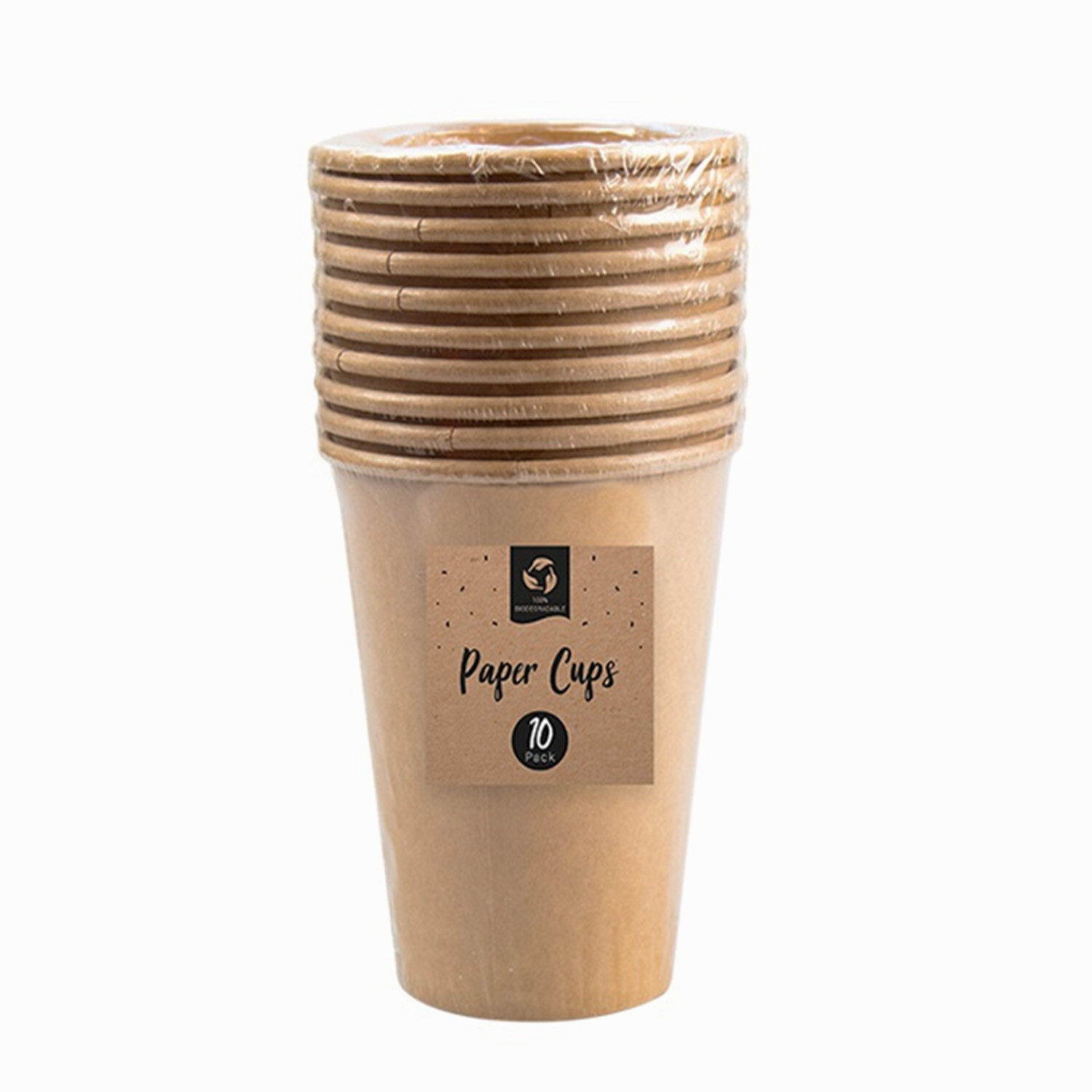 Disposable Paper Cups For Hot And Cold Drink Coffee Vending Brown Cup