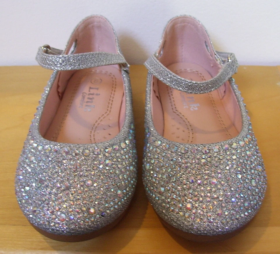 Link Sabina-1KA Plata Estrás Mary Jane Navidad Zapatos de Vestir 4 5 6 7 8 Foto 2 de 4